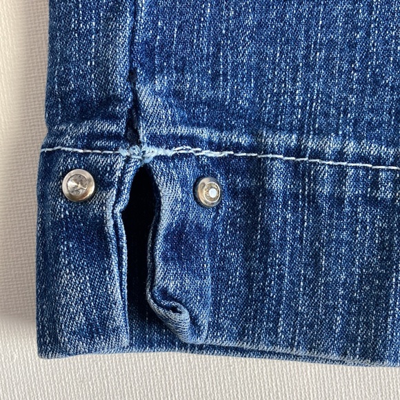 Java Jeans Bermuda Denim Embellished Shorts Size 7 - Picture 6 of 11